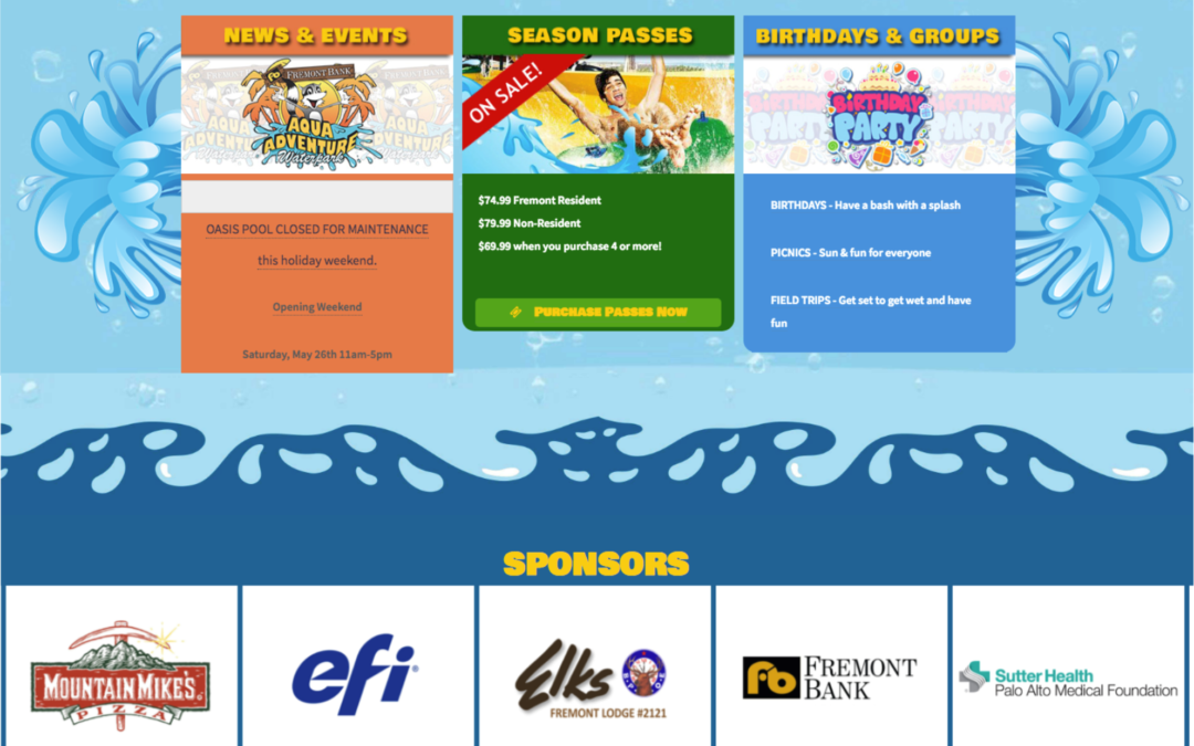 Aqua Adventure Water Park – Sponsorship by Fremont Elks Lodge #2121
