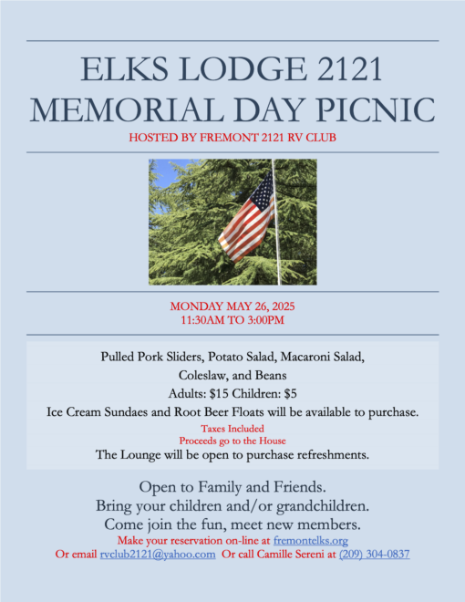 Elks Lodge 2121 Memorial Day Picnic - 2025