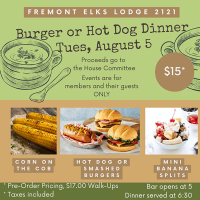 TND- Hot Dog or Smashed Burger Dinner