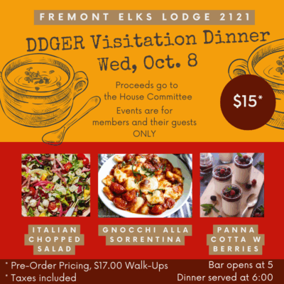 DDGER Visitation Dinner 10/8