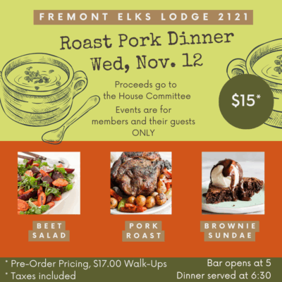 Wednesday Initiation Night-Roast Pork