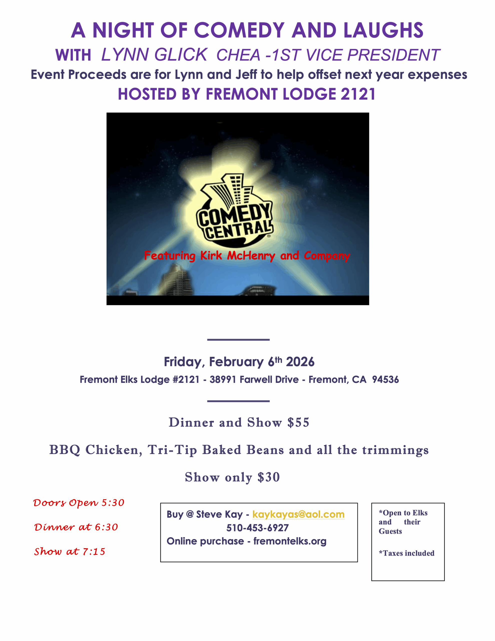 A Night of Comedy w/ Lynn Glick - Feb 6th, 2026