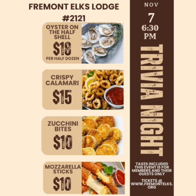 11/7 Trivia Pub Grub Night