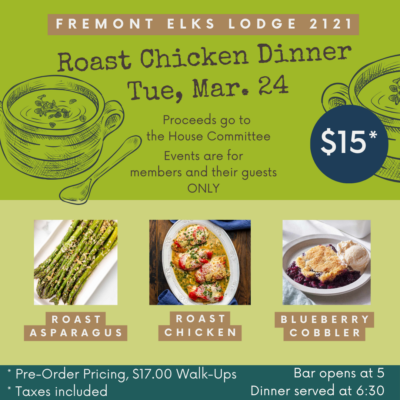 TND- 3/24 Roast Chicken Dinner