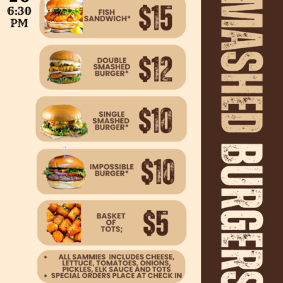 3/20/26 Karaoke and Smashed Burgers