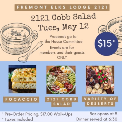 TND- 5/12 2121 Cobb Salad Dinner