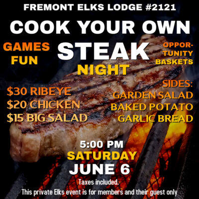 6/6 Country Western Cook Your Own Steak Night