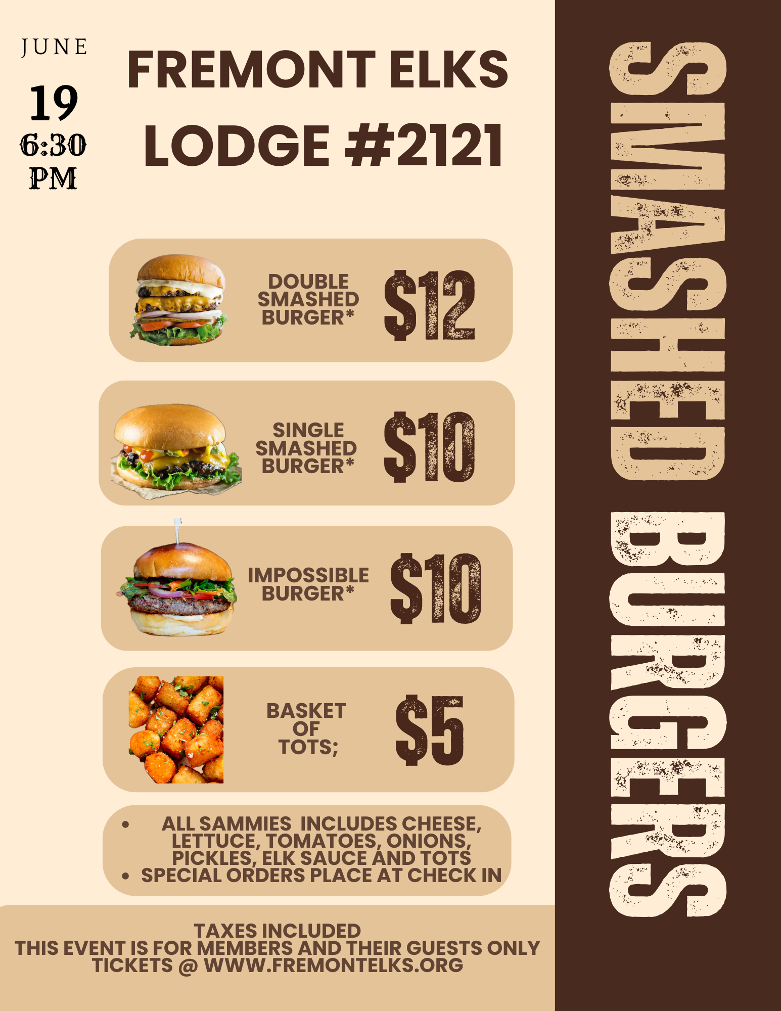 6/19/26 Karaoke and Smashed Burgers