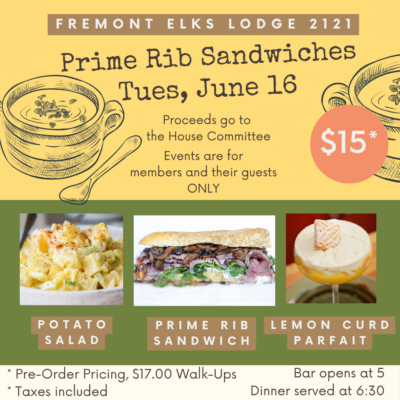 TND- 6/16/26 Prime Rib Sandwich