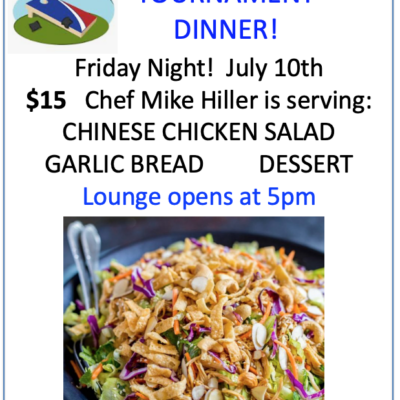 7/10 Friday Night Corn Hole Dinner