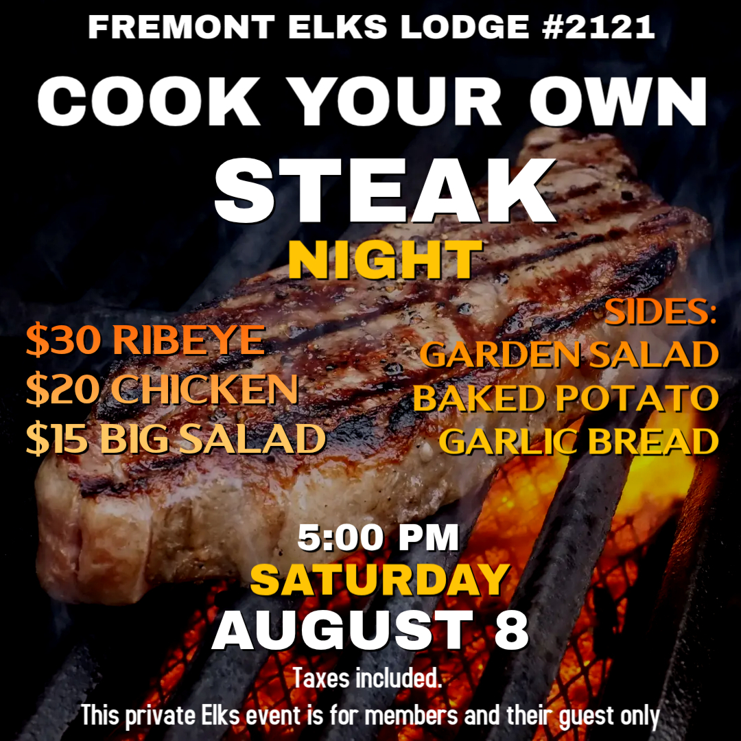8/8 Cook Your Own Steak Night