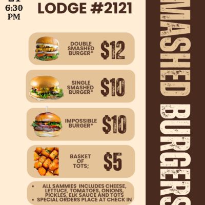 8/24/26 Karaoke and Smashed Burgers