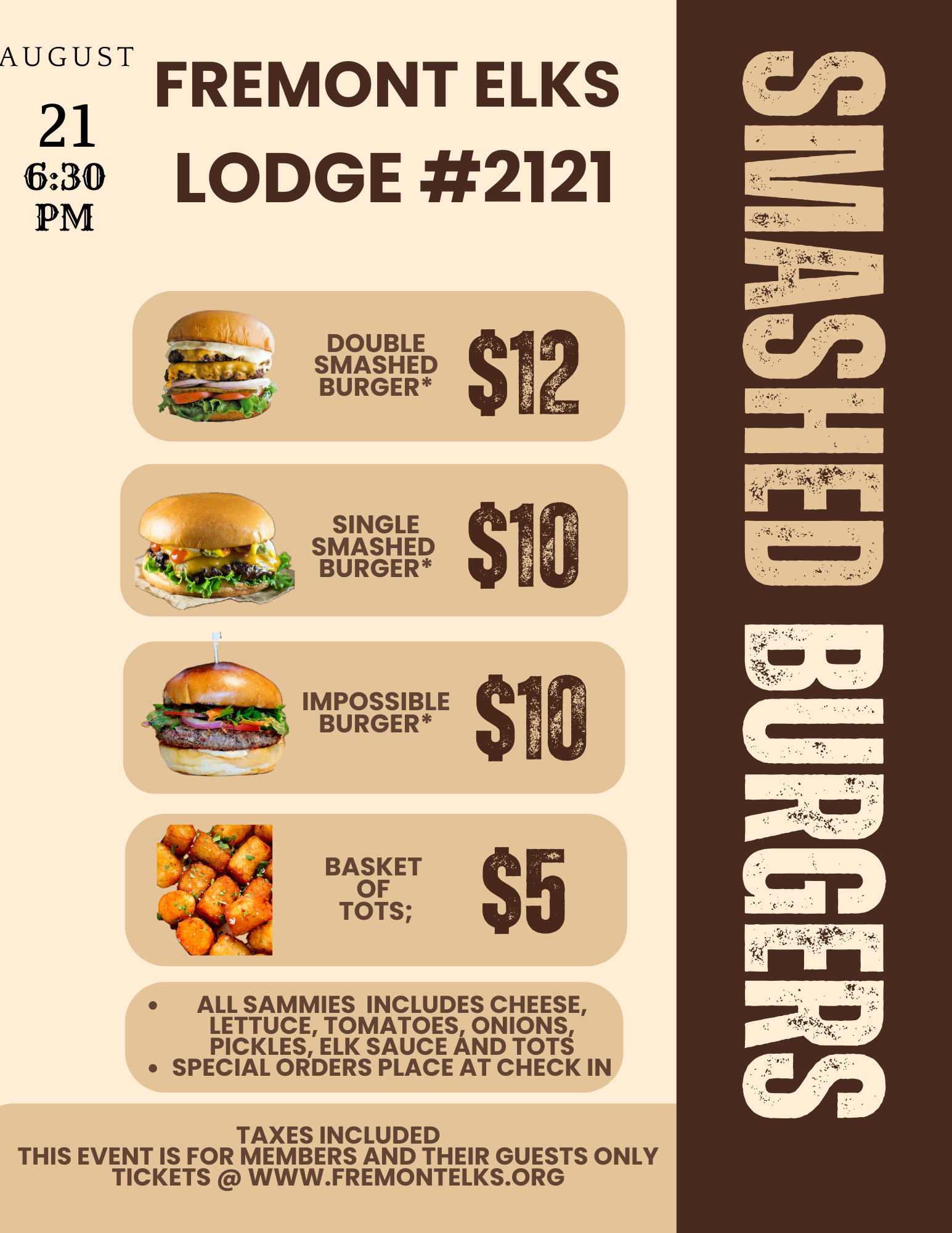 8/24/26 Karaoke and Smashed Burgers