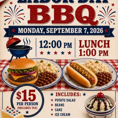 9/7/2026 Labor Day BBQ