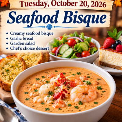 TND- 10/20/26 Seafood Bisque