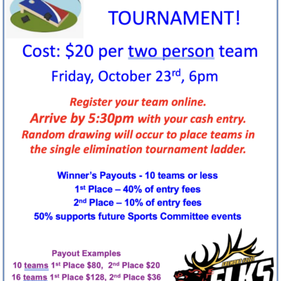 10/23/26 Cornhole Tournament Registration