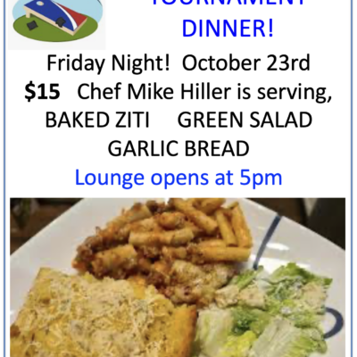 10/23/26 Friday Night Corn Hole Dinner